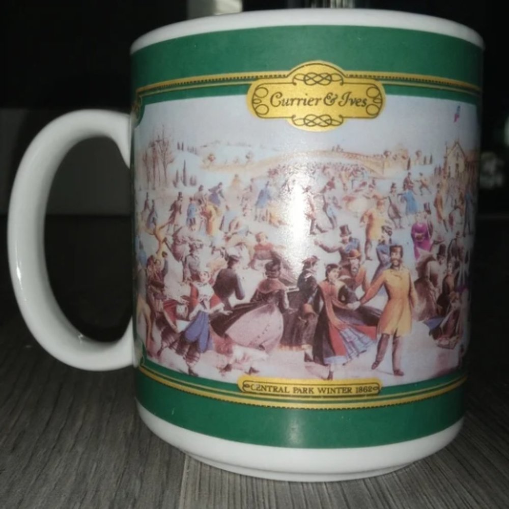 Currier & Ives mug